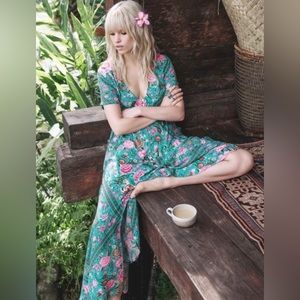 Spell Babushka Gown Turquoise